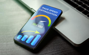 Smartphone with speed graph on screen